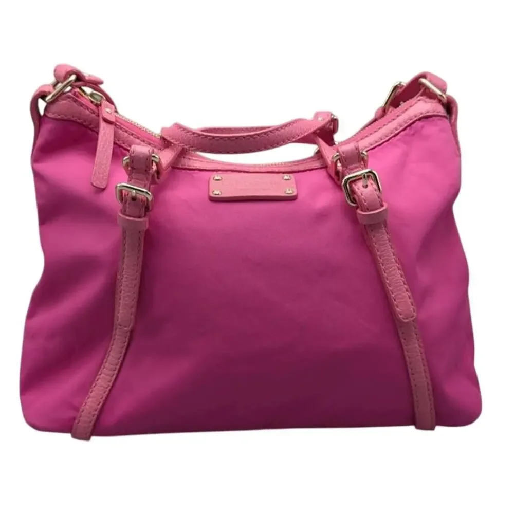 Women’s Kate Spade Union Street Opus Pink Nylon Leather Trim Tote Bag